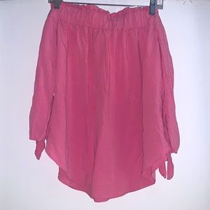 H&M off the shoulder pink flowy top